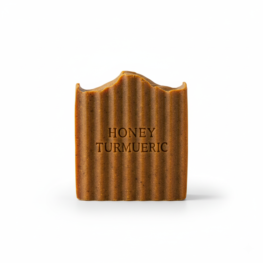 100% Natural Honey Turmeric Soap Bar for Glowing Skin - 1 Bar 