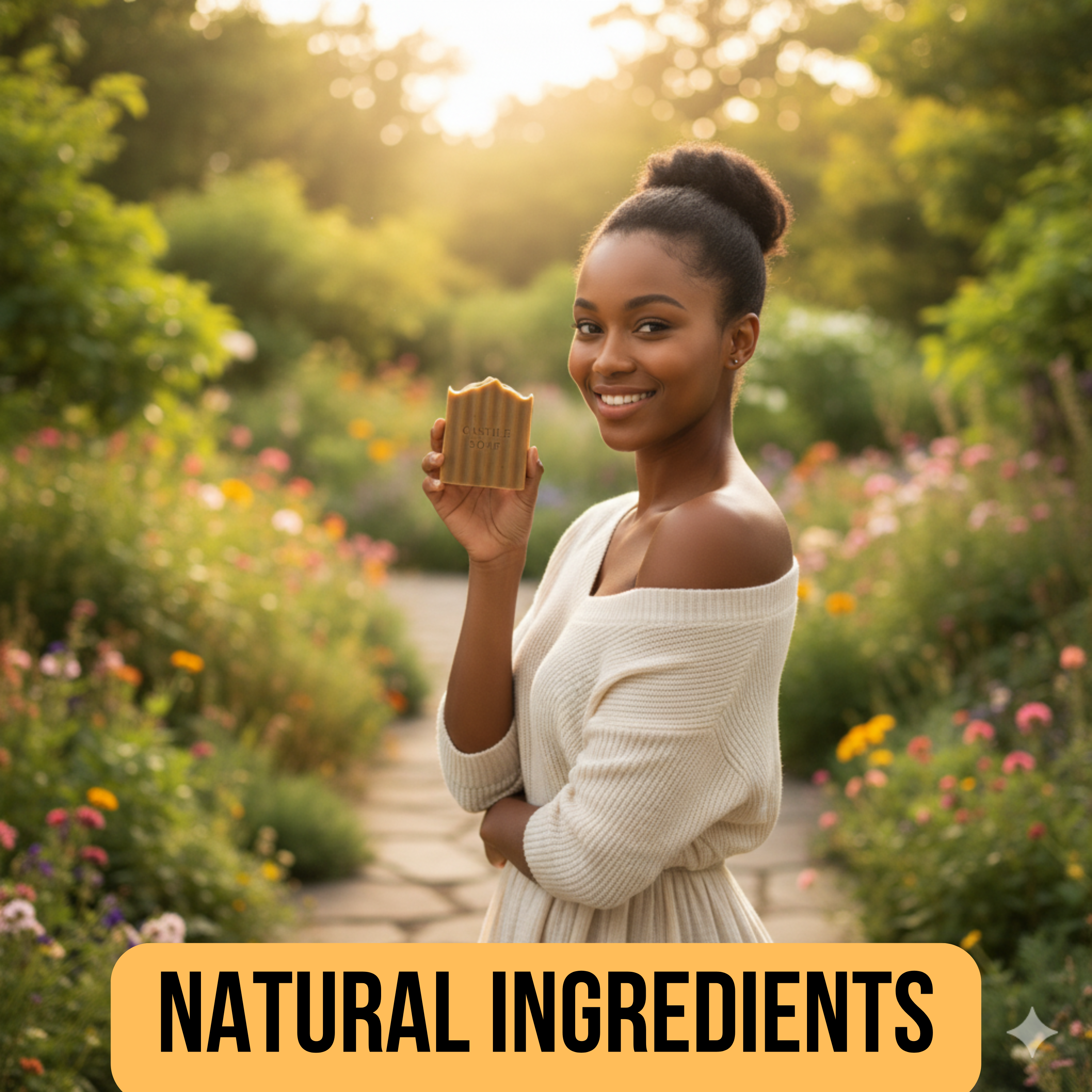Castile Soap Bar for Face and Body - 1 Bar 