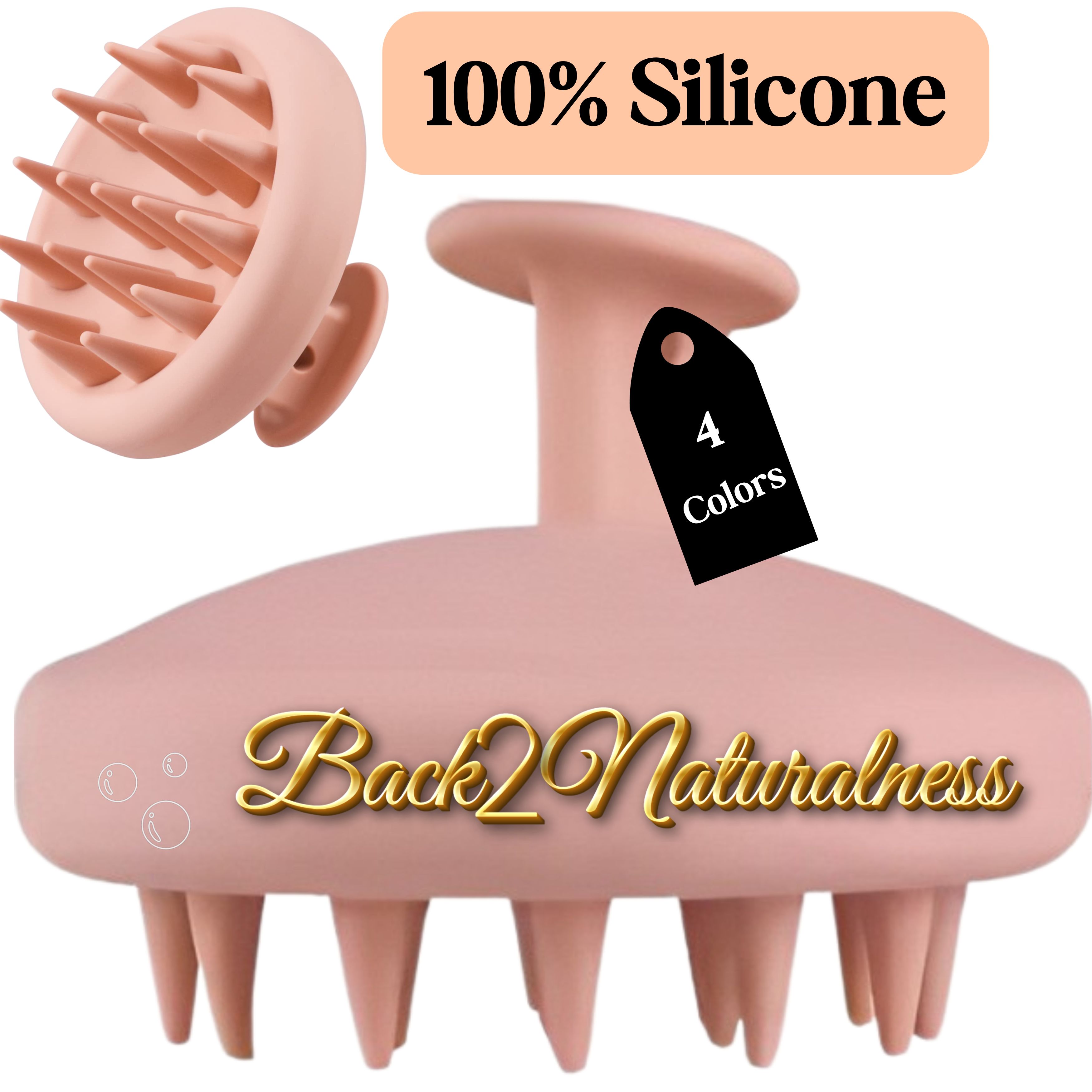 100% Silicone Scalp Massager for Hair Growth -Shampoo Brush 