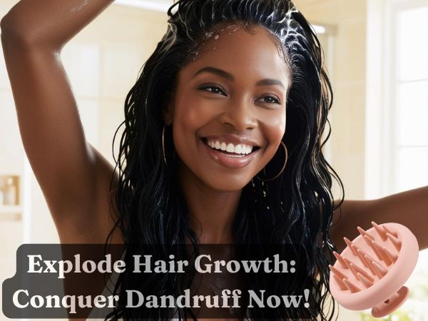 100% Silicone Scalp Massager for Hair Growth -Shampoo Brush 