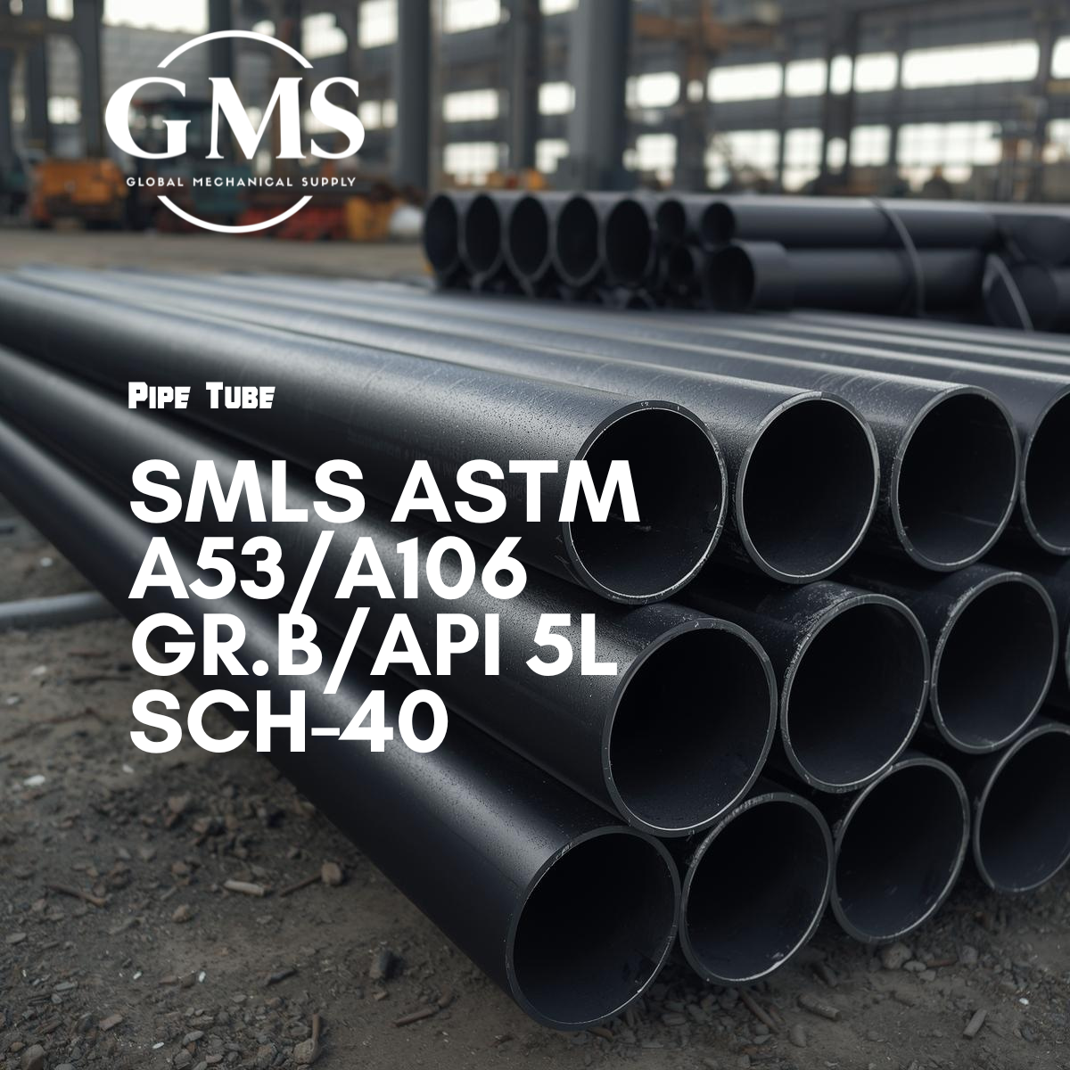 Tubo Acero Carbon SCH-40 SMLS Astm A53/A106 Grado B/API 5L 