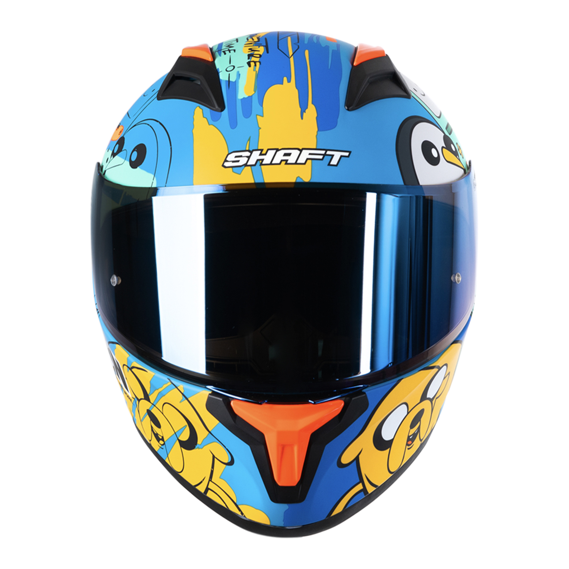 Casco Shaft SH582SP azul hora de aventura Cartoon talla S cerrado