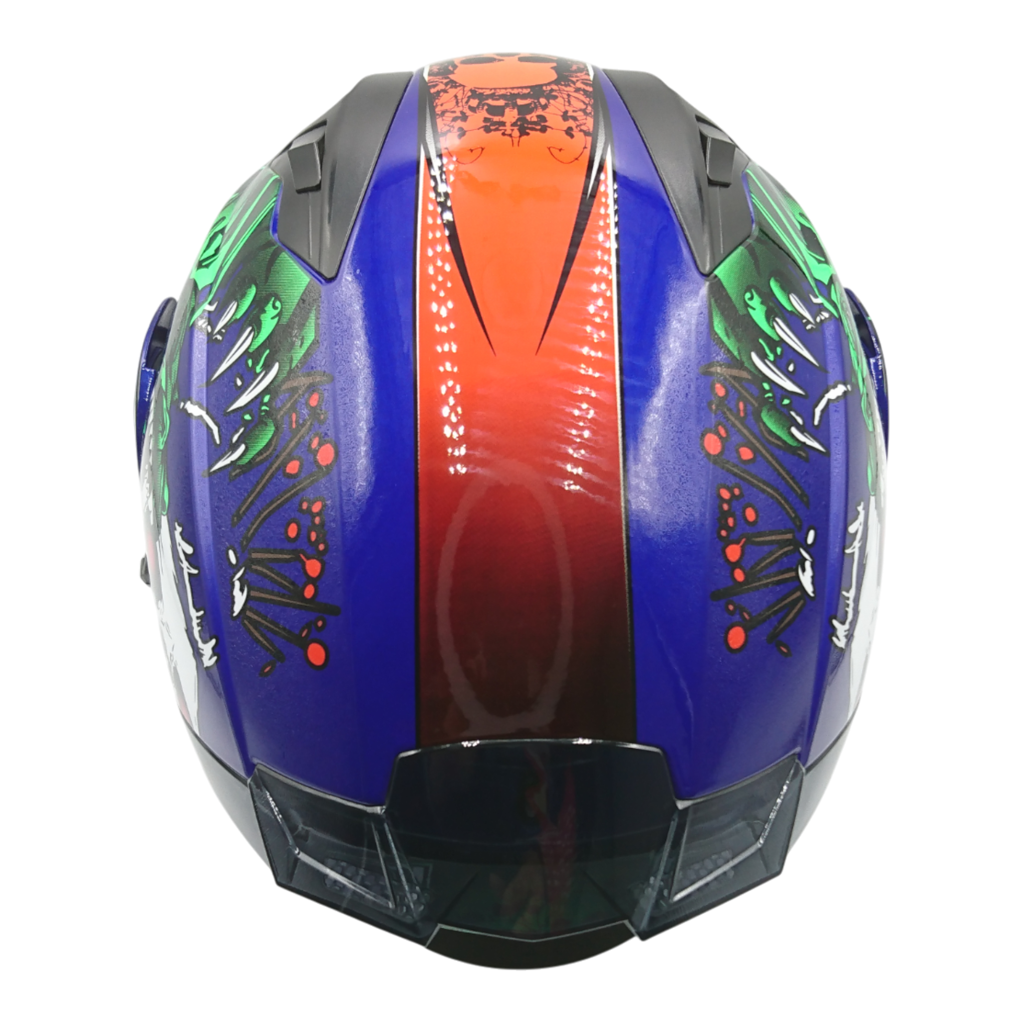 Casco marca Steel Abatible, adorno calavera y dragón, talla S.