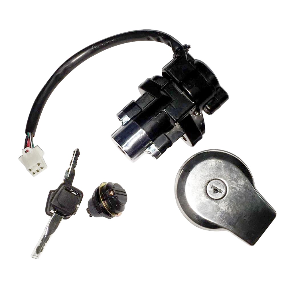 Interruptor de encendido (switch) con llave y tapon (set) para Italika TC 200, marca Roda