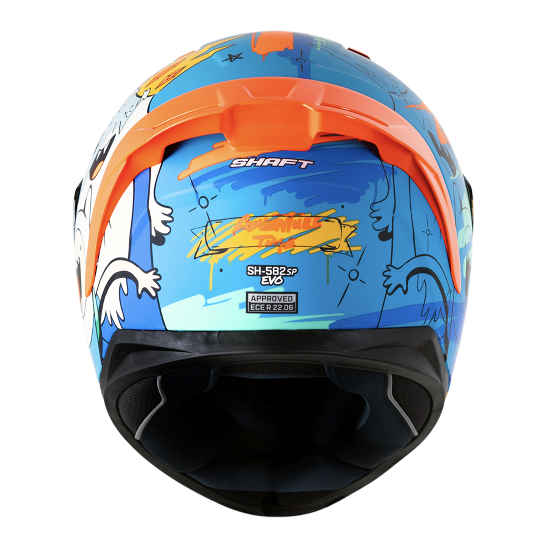 Casco Shaft SH582SP azul hora de aventura Cartoon talla S cerrado