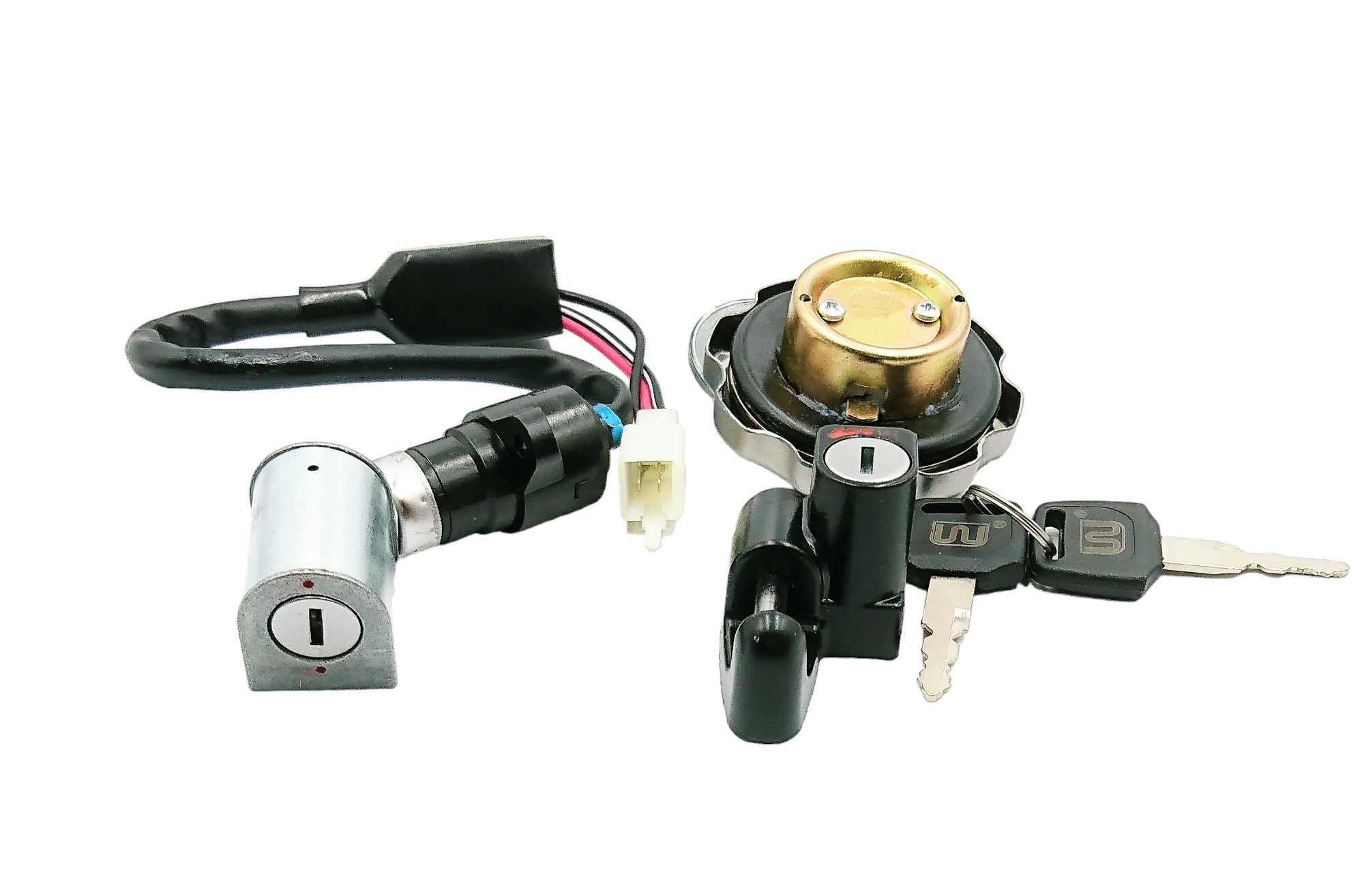 Interruptor de encendido (switch) con llave y tapon (set) para Italika FT 125, marca WSTD