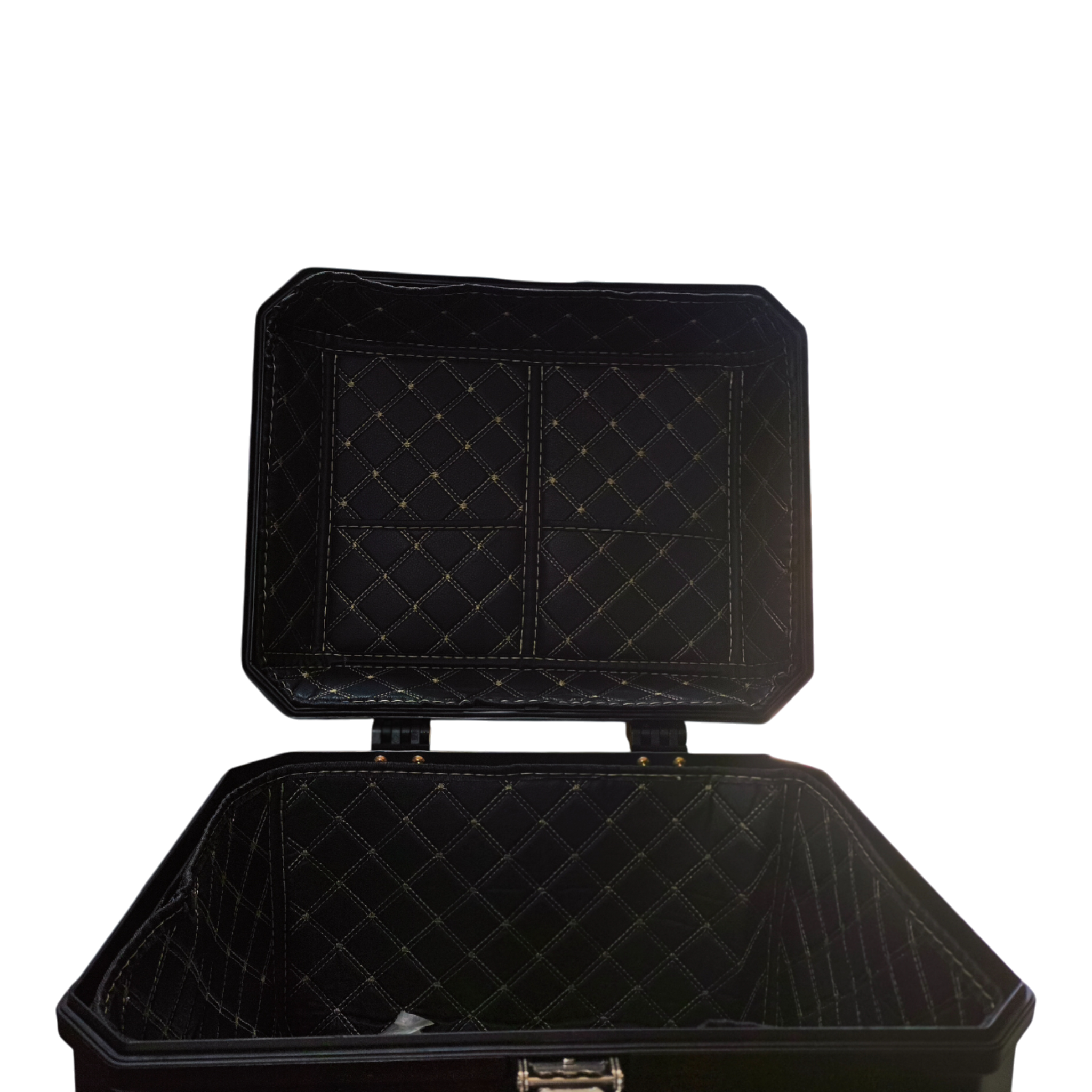 Caja maletera de 45L de plástico, incluye tornillería, marca Steel