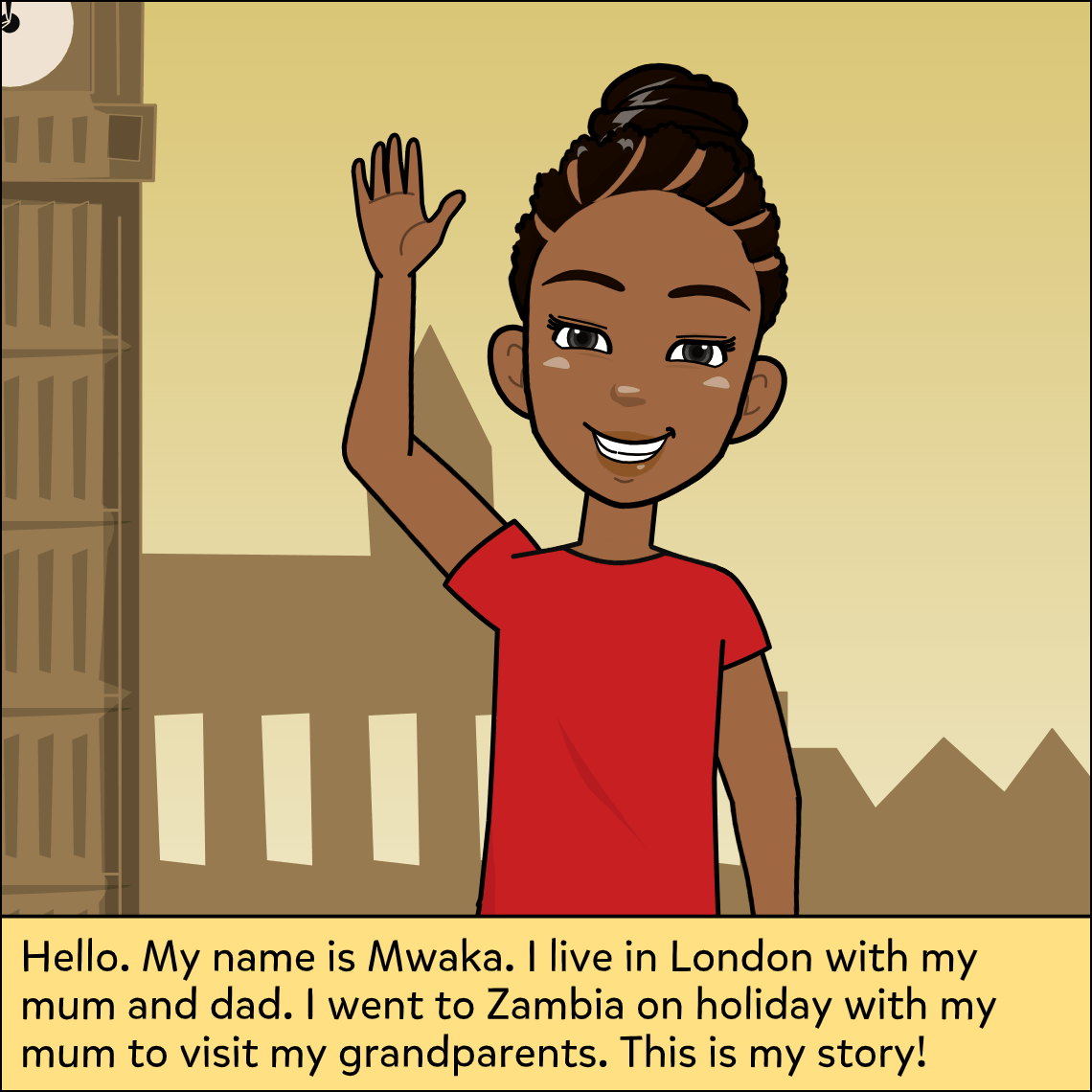 Mwaka Goes To Zambia - Bemba Learners Comic eBook Series