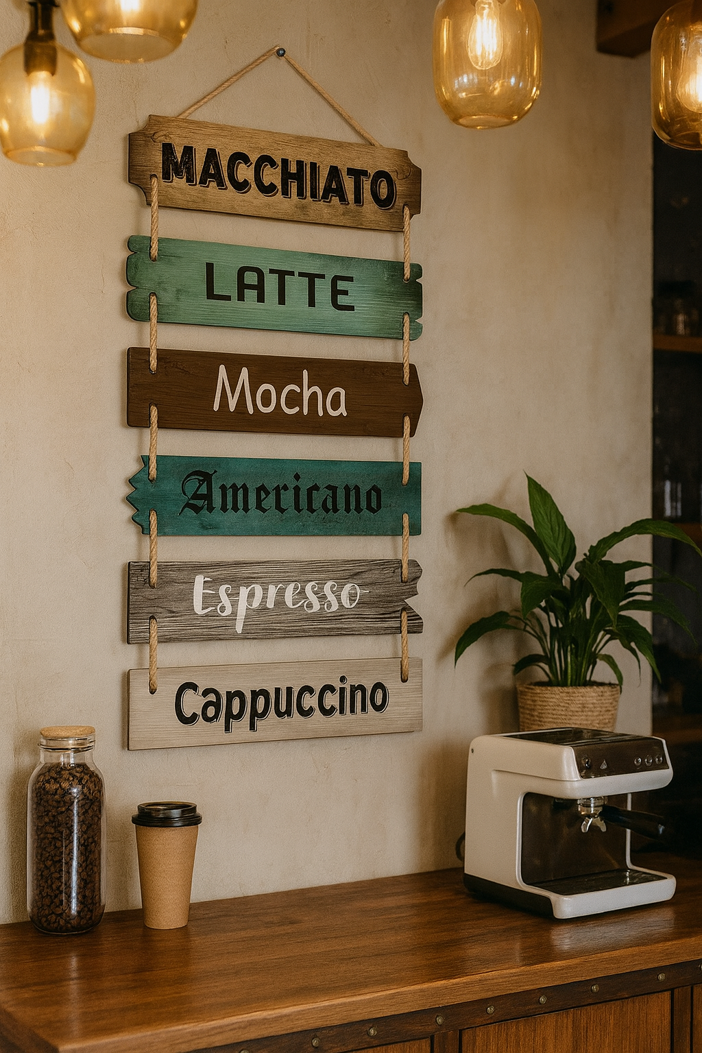Letrero decorativo de café