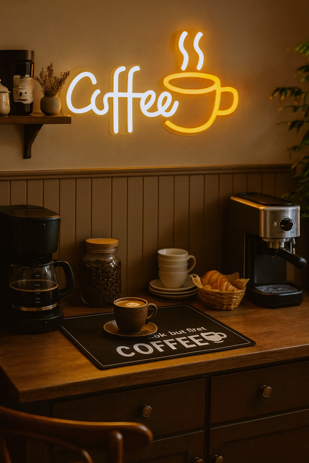Alfombrilla de cocina 'Ok, but first COFFEE'