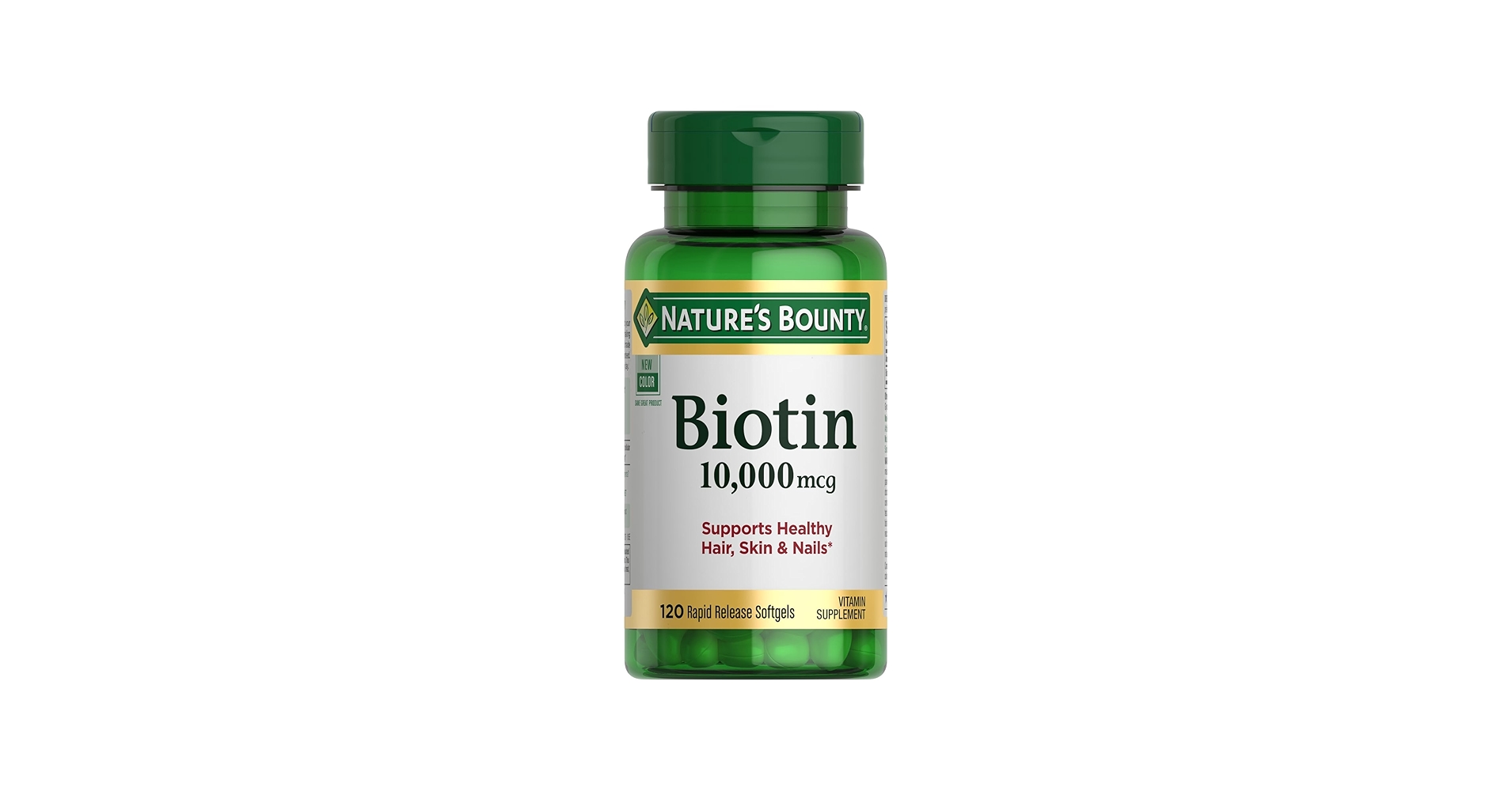 Nature's Bounty Biotin 10000 mcg Ultra Strength, Rapid Release Liquid Softgels 120 ea (Pack of 2)