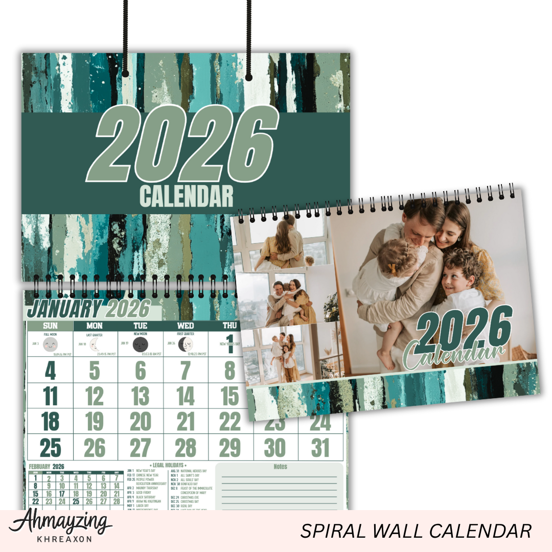 25 Themes Spiral Wall Calendars (A4 & A5 Size )