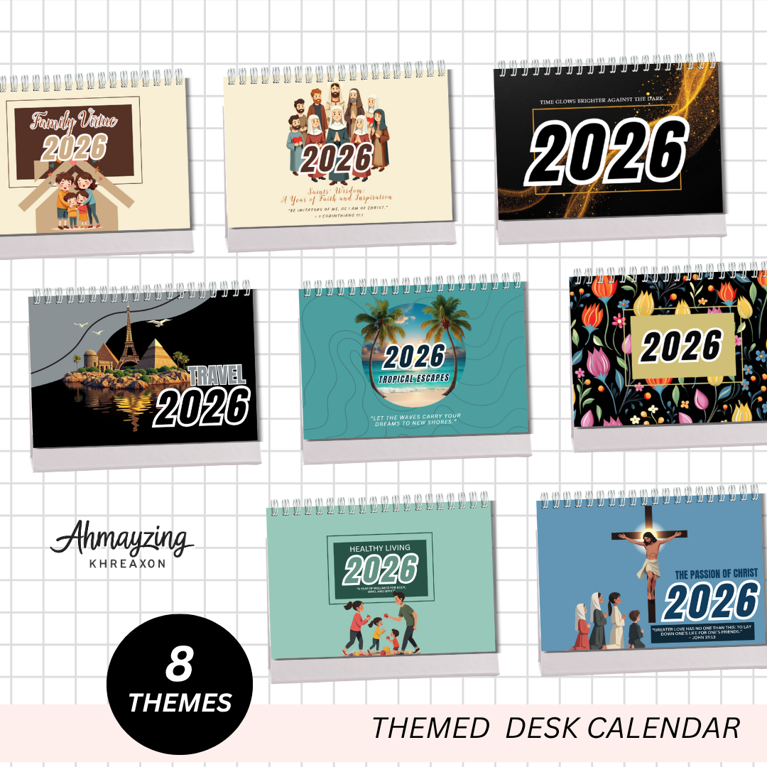 8 Themes A4 Wall Calendars