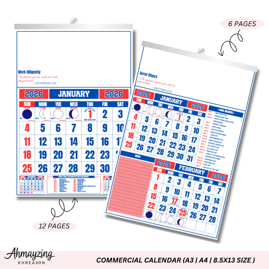 2026 Commercial Wall Calendar