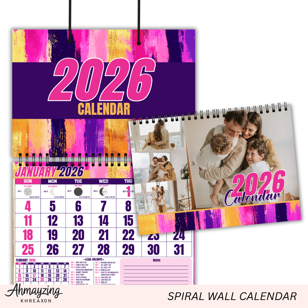 25 Themes Spiral Wall Calendars (A4 & A5 Size )