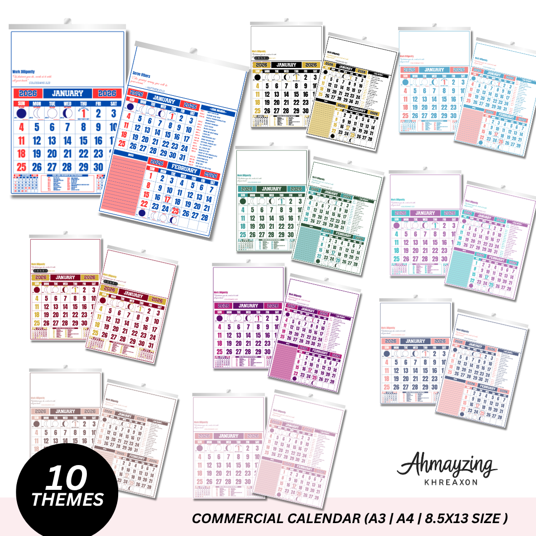 2026 Commercial Wall Calendar