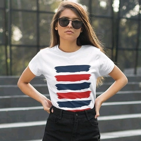 Striped Brushstroke T-Shirt