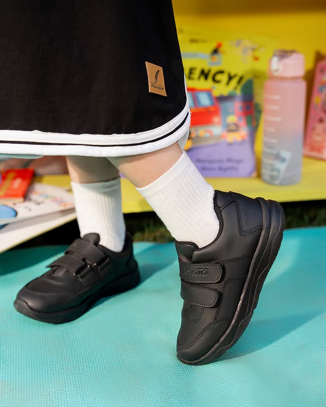Children’s Black Velcro School Shoes