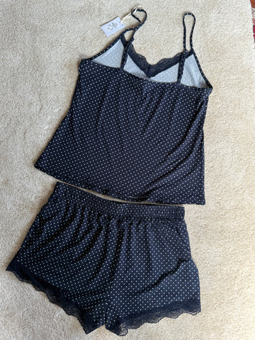 Black Polka Dot Pajama Set