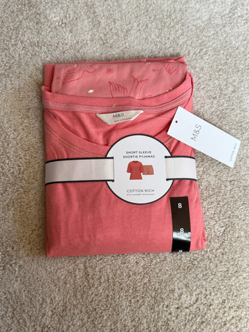 M&S Short Sleeve Cotton Pyjamas