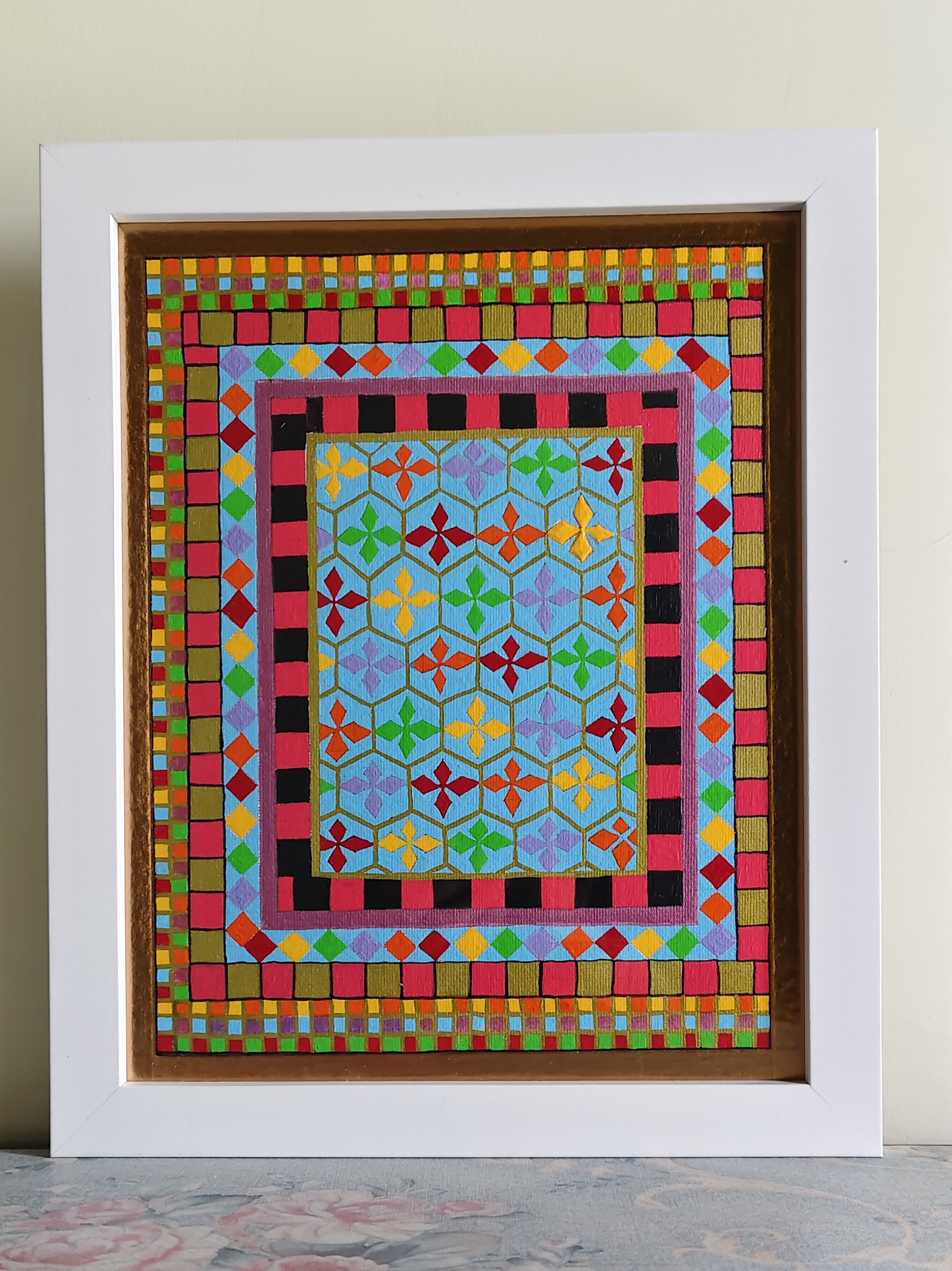 Tessellated Painting in Acrylic ,  9.5 * 11.5 inch  