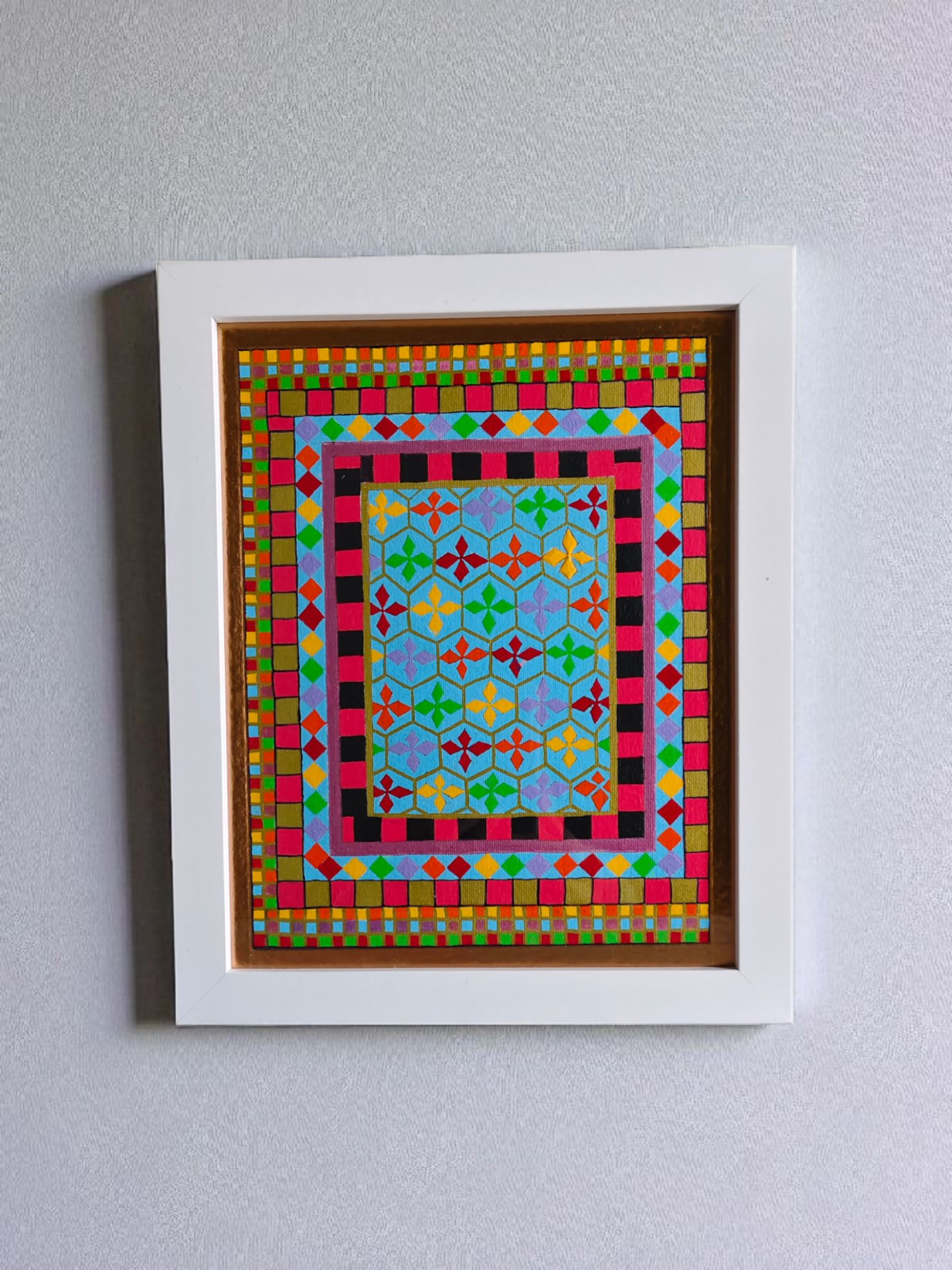 Tessellated Painting in Acrylic , 9.5 * 11.5 inch