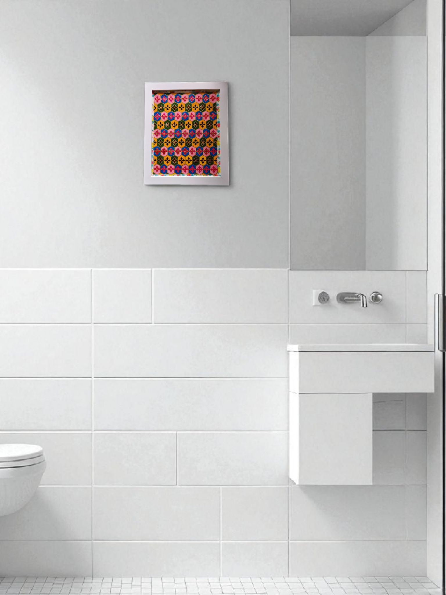 Tessellated Painting in Acrylic , 9.5*11.5 inch