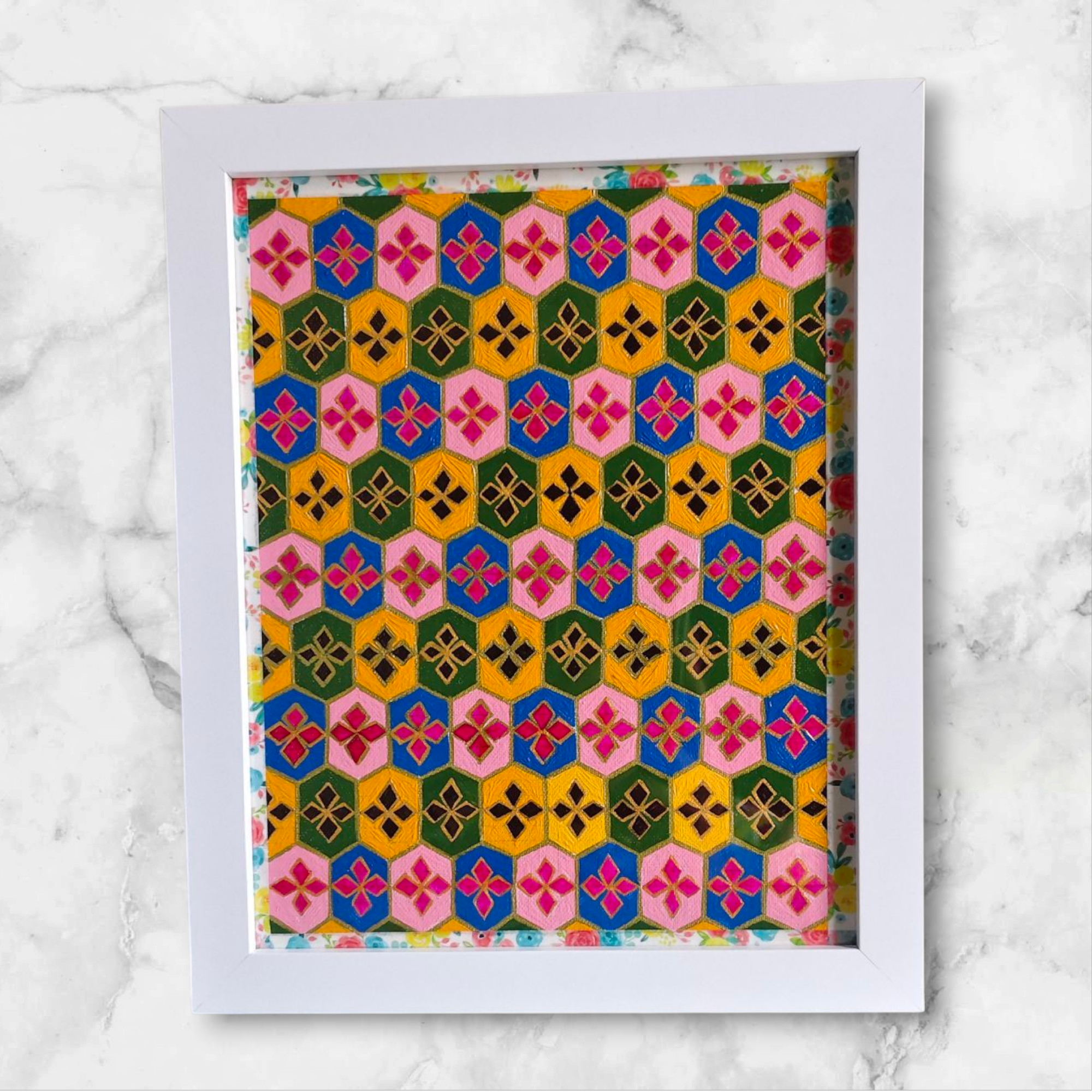 Tessellated Painting in Acrylic , 9.5*11.5 inch