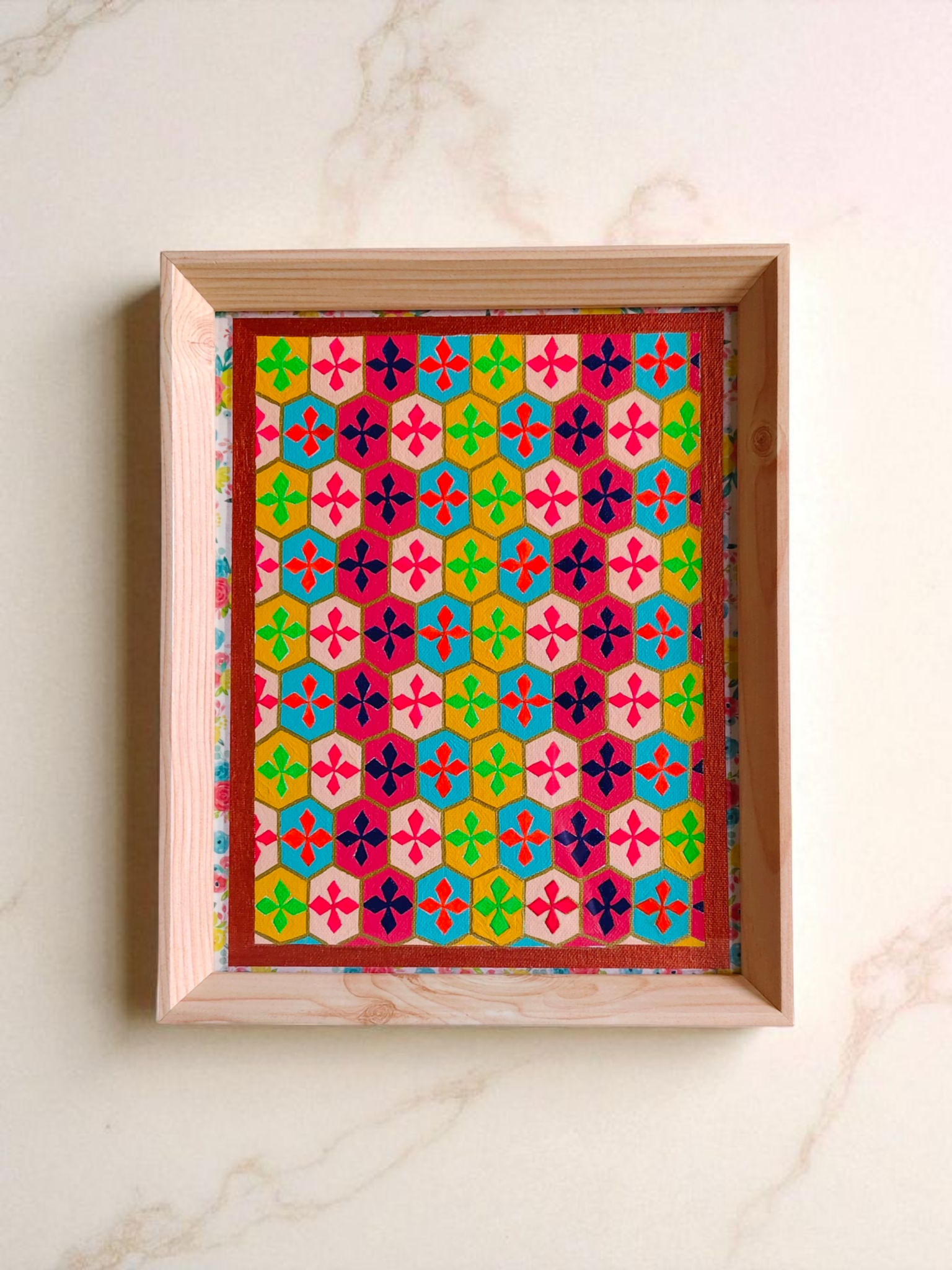 Tessellated Painting in Acrylic , 9.5*11.5 inch