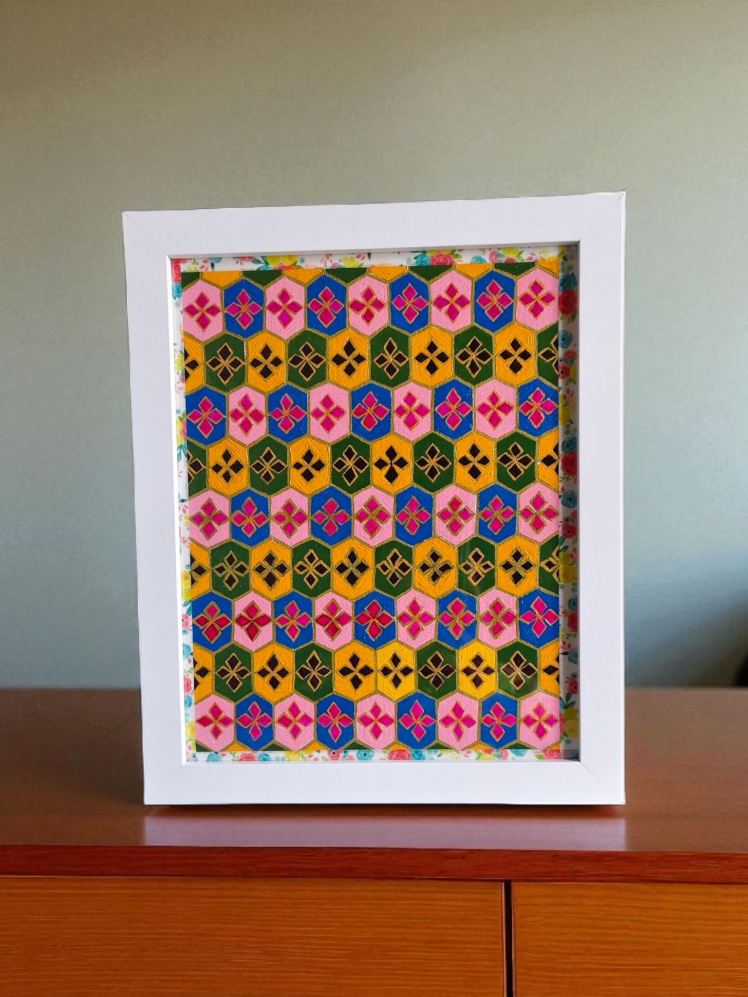 Tessellated Painting in Acrylic , 9.5*11.5 inch