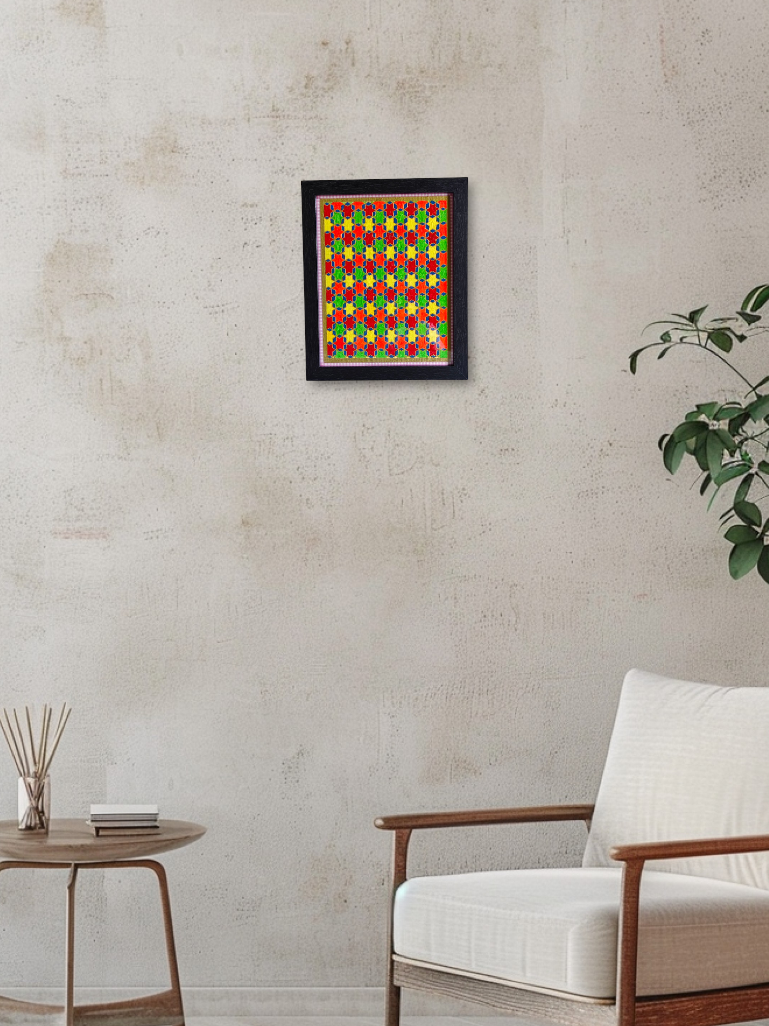 Tessellated  Painting in Acrylic ,  9.5 * 11.5 inch