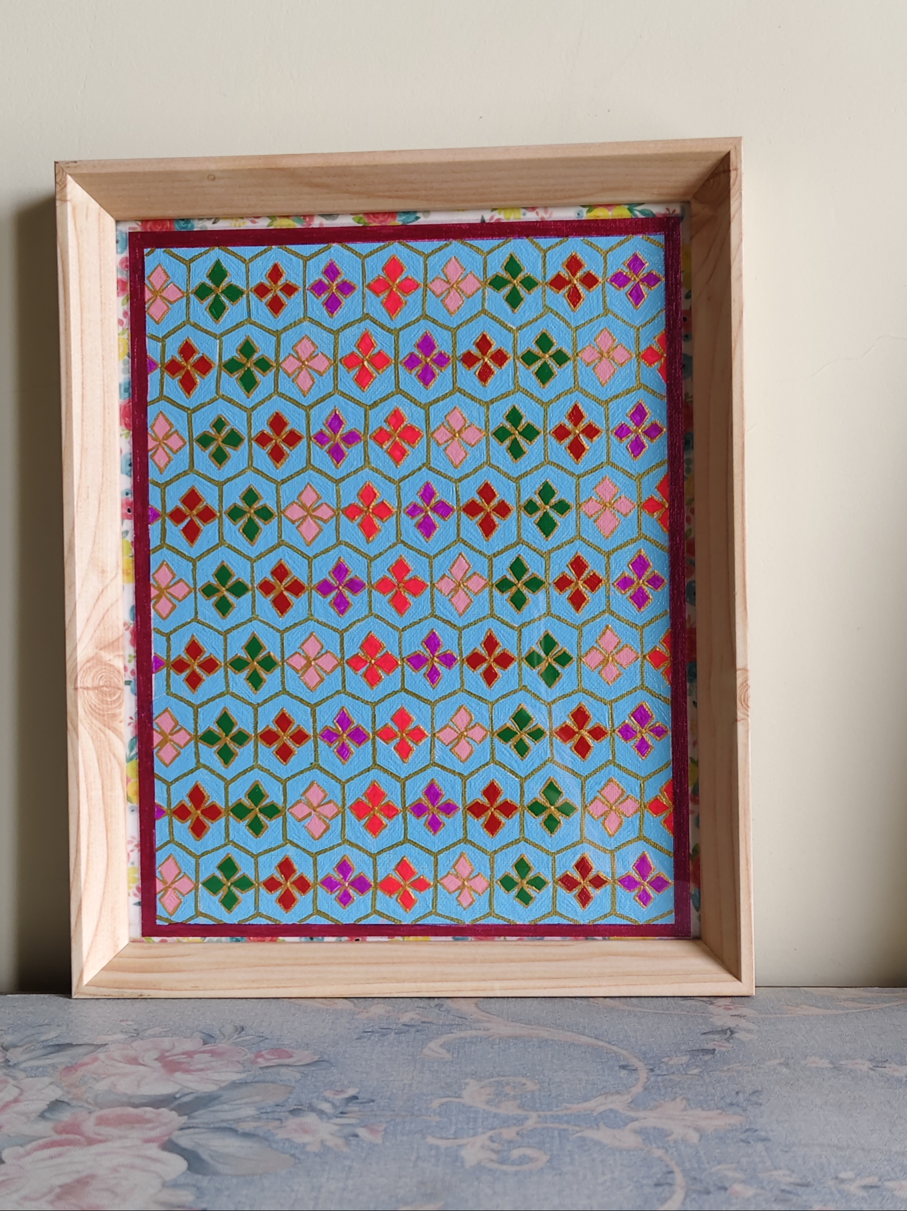 Tessellated Painting in Acrylic , 9.5*11.5 inch