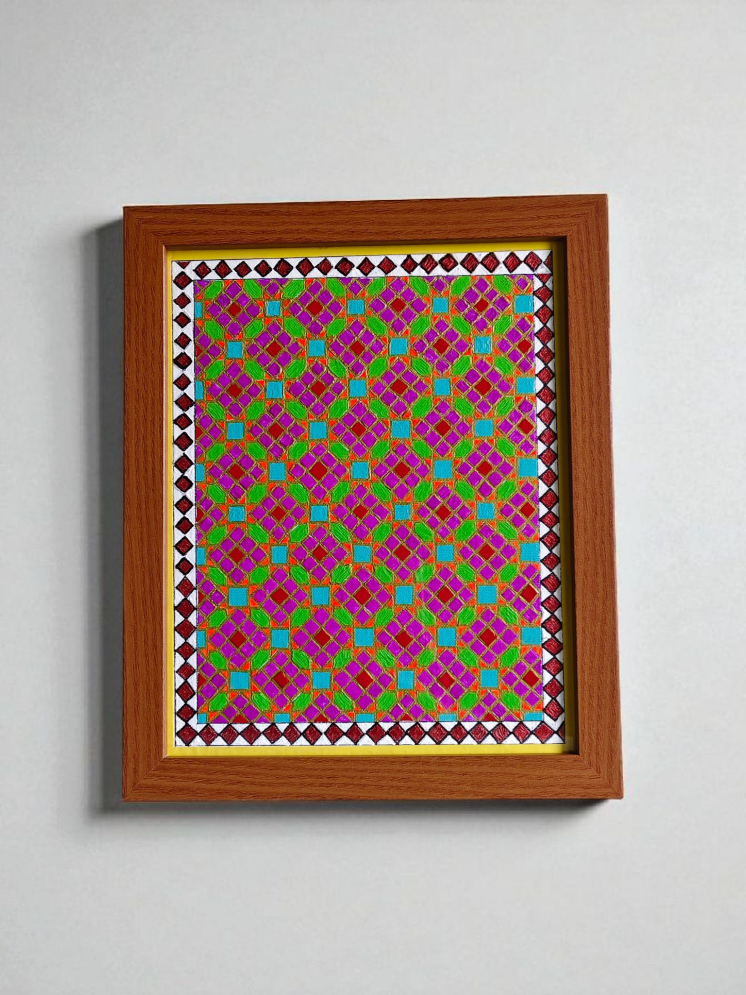 Tessellated Painting in Acrylic , 9.5 * 11.5 inch