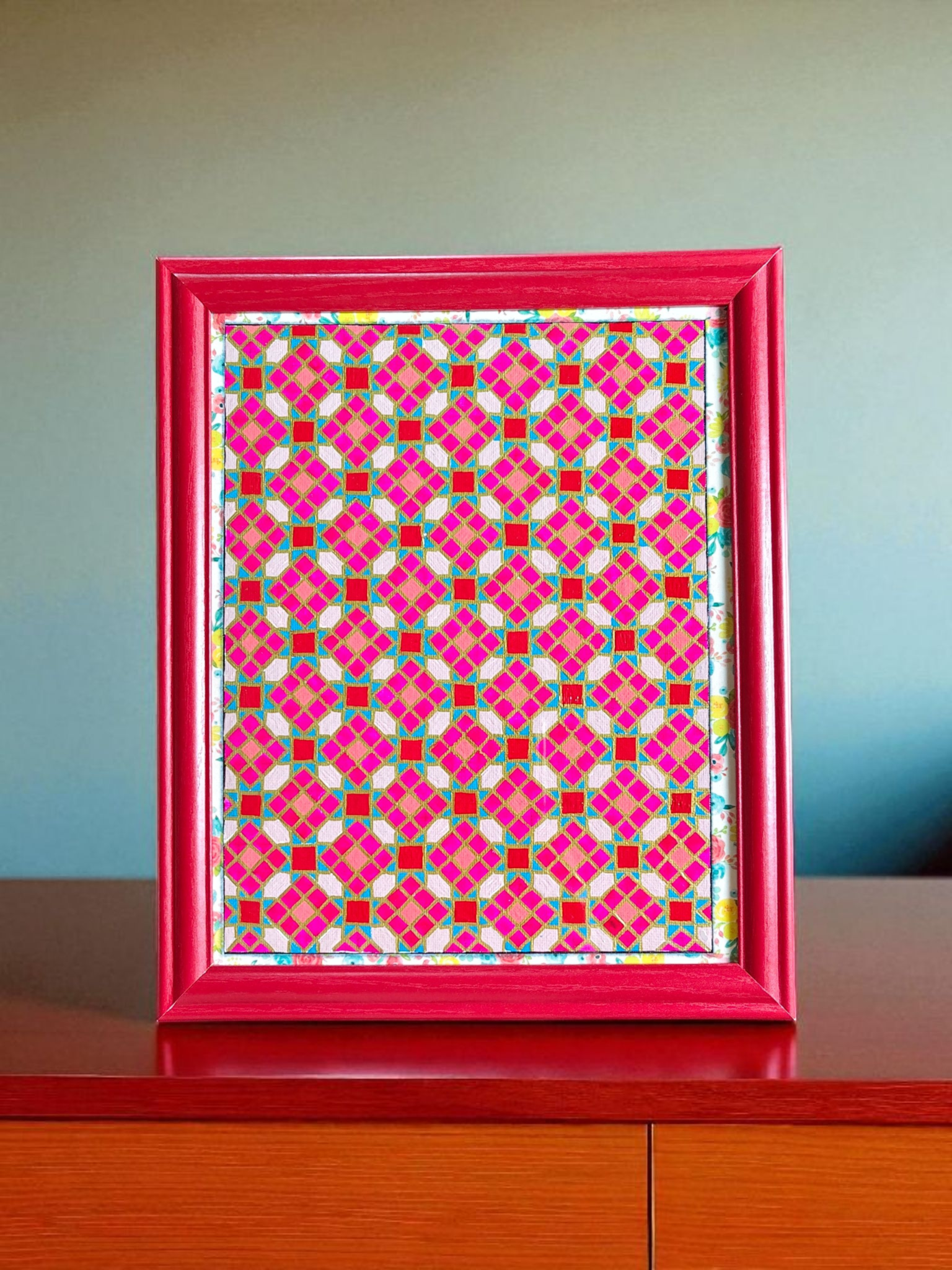 Tessellated Painting in Acrylic, 9.5*11.5 inch