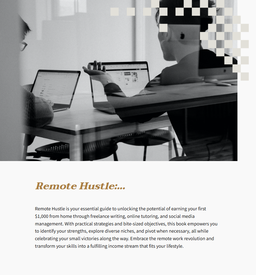 [e-book] Remote Hustle: Your Guide to Earning Your First $1,000 from Home