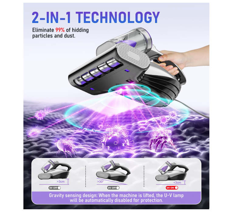 Pexcho Handheld Bed Vacuum Cleaner