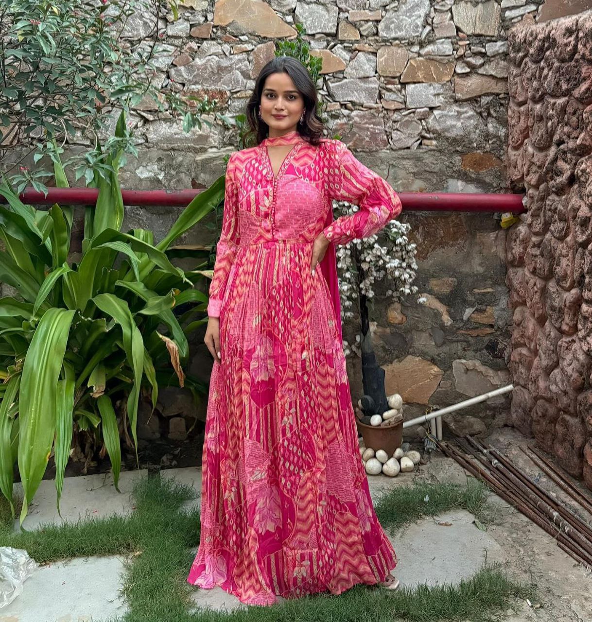 Pink Printed suit