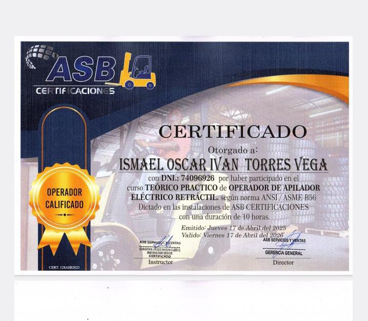 Revalidacion Certificado de Operador