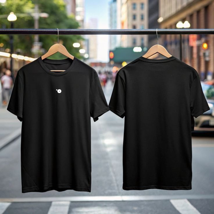 T-shirt noir minimaliste avec icône orpa