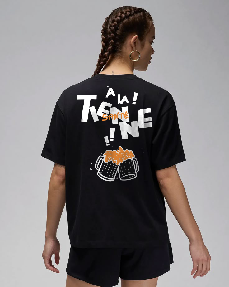 T-shirt noir 'À la tienne !'