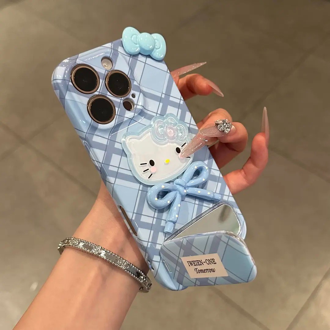 Hello Kitty Blue Plaid Phone Case