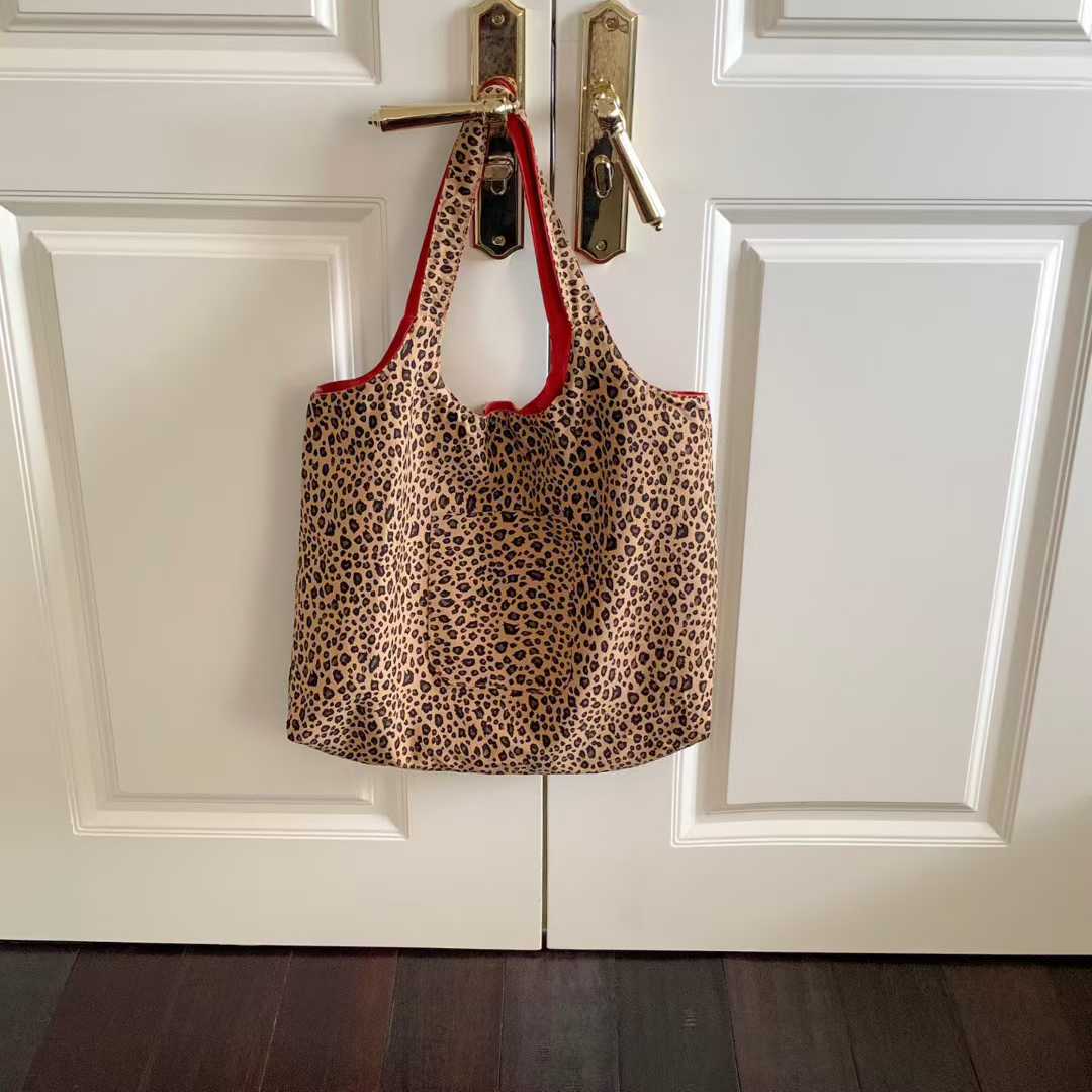 Leopard Print Convertible Tote Bag