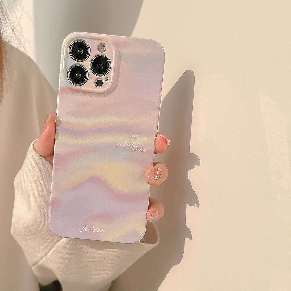 A minimalist, chic, and elegant phone case in a gradient pink shade 