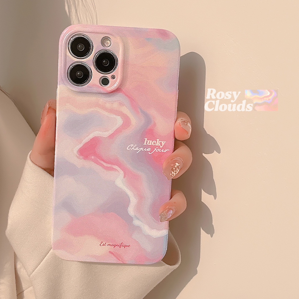 A minimalist, chic, and elegant phone case in a gradient pink shade 
