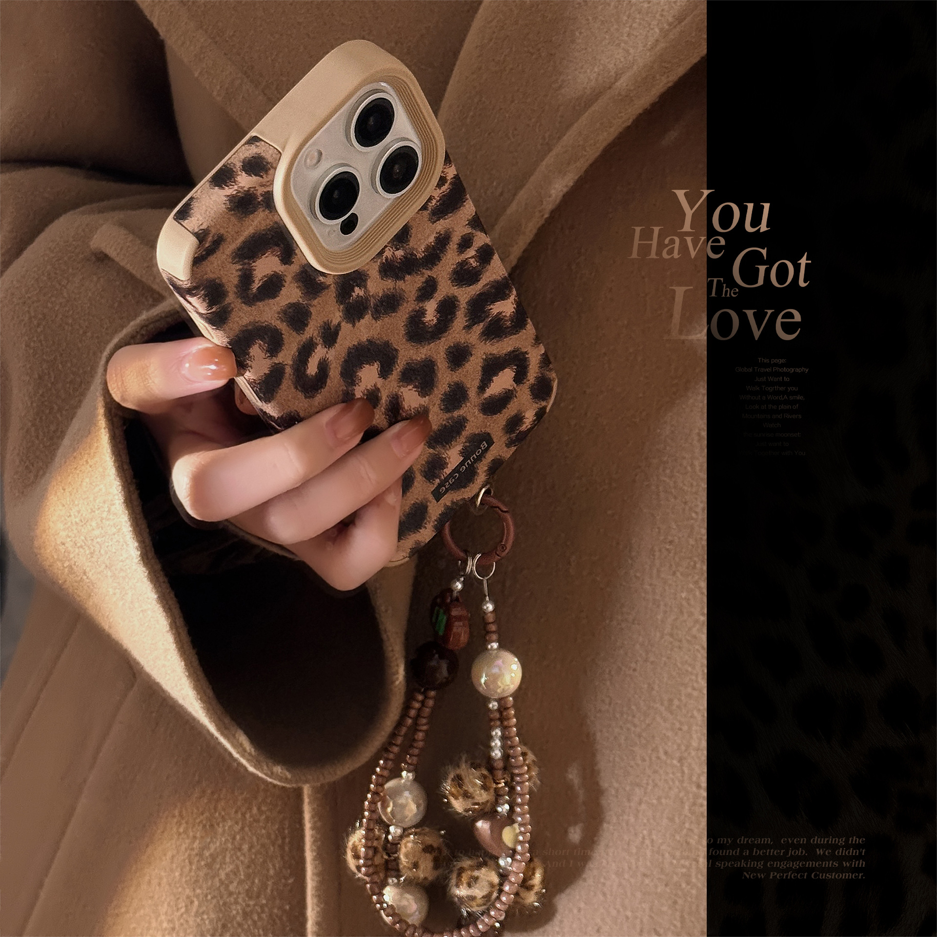 Chic Fashion  elegant, timeless leopard print with a feral allure phone case 