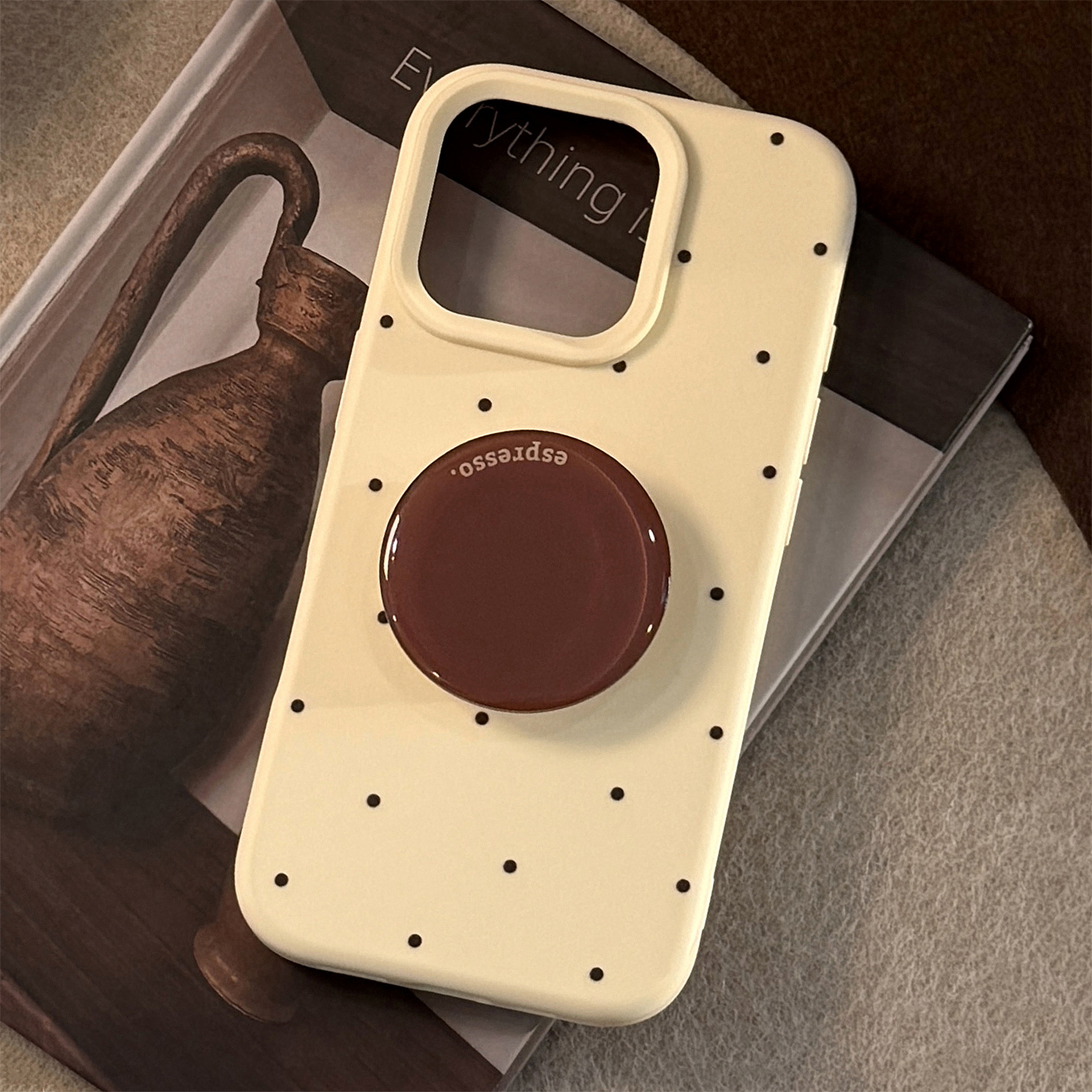 Polka Dot Coffee Phone Case for iPhone 13/14/15/16/17