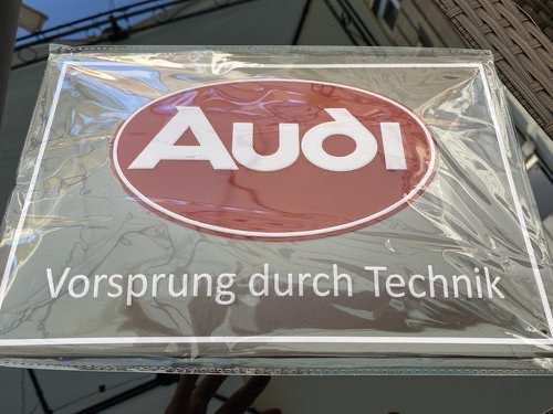 Audi Blechschild - Vorsprung durch Technik
