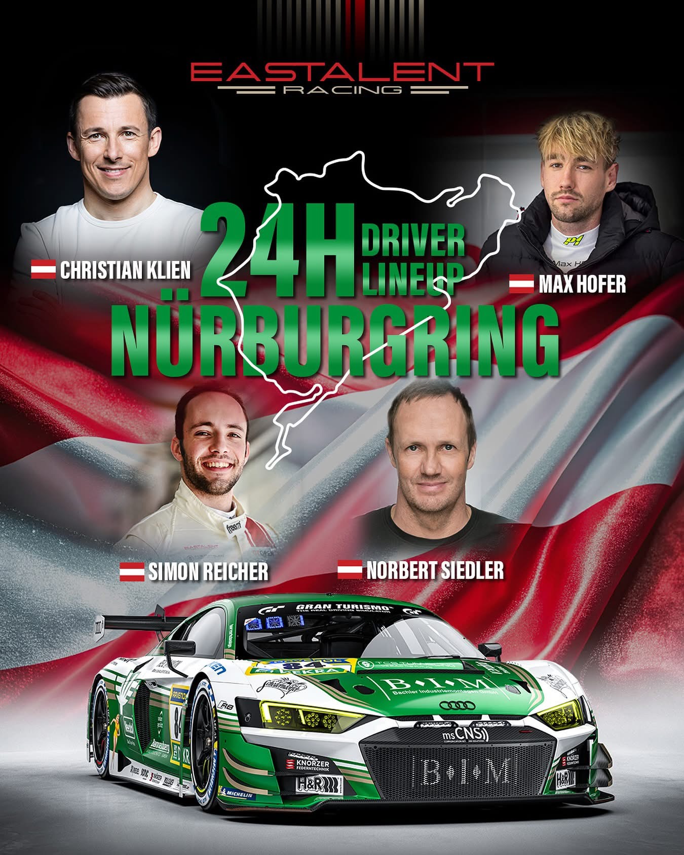 Audi R8 GT3 LMS Evo II - #84 - Eastalent Racing - 24H Nürburgring 2025 - (FF044EA)