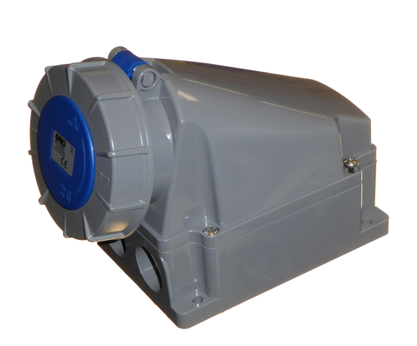 Garo 63A Wall Mount Socket 3 Pin 2P+E Waterproof IP67 Single Phase 63 Amp 230V