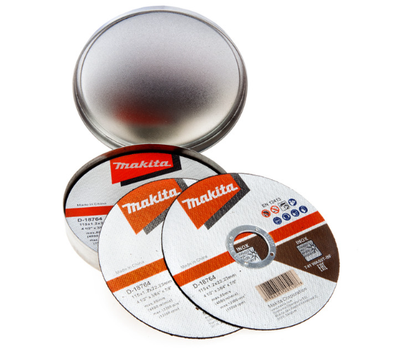 Makita D-18764 Metal Cutting Disc 115 × 1.2 × 22.2mm (Pack of 10)